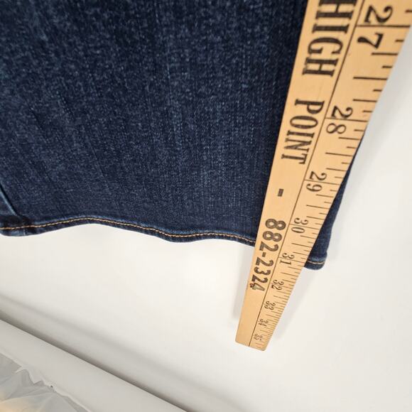 American Eagle Artist Jeans 8 Super Stretch Dark Wash Whisker Casual Preppy - Picture 9 of 11